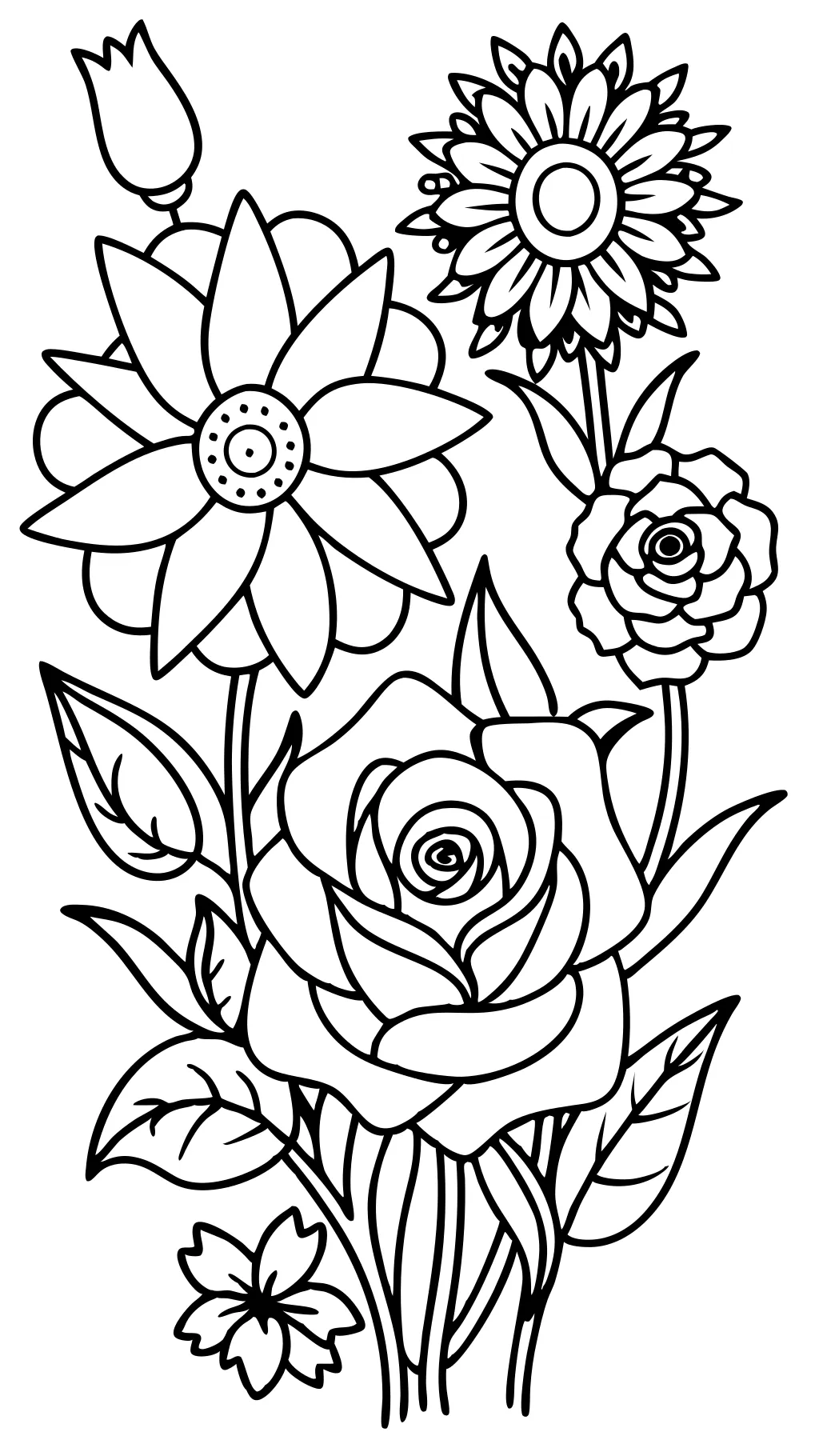 coloriages de fleurs imprimables gratuitement